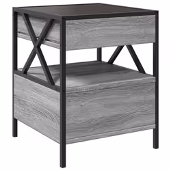VidaXL 3284104 Table de nuit et table de chevet Chêne - Vue supplémentaire 8