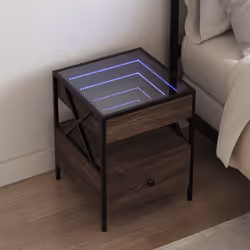 VidaXL 3284105 Table de nuit et table de chevet Chêne