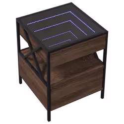 VidaXL 3284105 Table de nuit et table de chevet Chêne