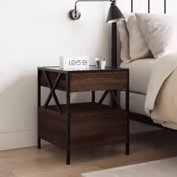 VidaXL 3284105 Table de nuit et table de chevet Chêne - Vue supplémentaire 4