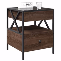 VidaXL 3284105 Table de nuit et table de chevet Chêne - Vue supplémentaire 5