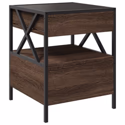 VidaXL 3284105 Table de nuit et table de chevet Chêne - Vue supplémentaire 8