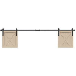 Vidaxl - Kit de porte d'armoire coulissante 213 cm acier au carbone