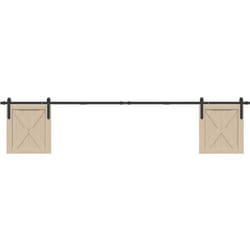 Vidaxl - Kit de porte d'armoire coulissante 244 cm acier au carbone