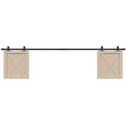 Vidaxl - Kit de porte d'armoire coulissante 213 cm acier au carbone