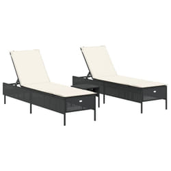 VidaXL 3284263 chaise d'extérieur Linge Siège rembourré Polyuréthane, Acier Crème, Blanc