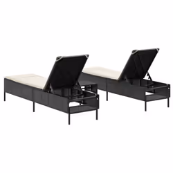 VidaXL 3284263 chaise d'extérieur Linge Siège rembourré Polyuréthane, Acier Crème, Blanc - Vue supplémentaire 5