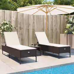 Détendez-vous et profitez du plein air avec cet ensemble de chaises longues confortables ! Matériau durable : la résine tress ...