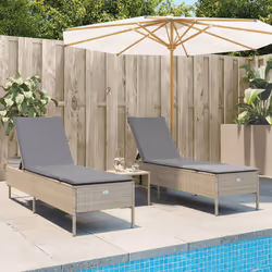 VidaXL 3284266 chaise d'extérieur Linge Siège rembourré Polyuréthane, Acier Gris