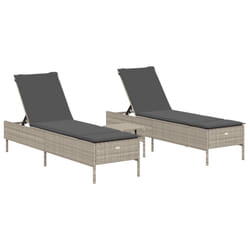 VidaXL 3284268 chaise d'extérieur Linge Siège rembourré Polyuréthane, Acier Gris