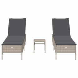 VidaXL 3284268 chaise d'extérieur Linge Siège rembourré Polyuréthane, Acier Gris