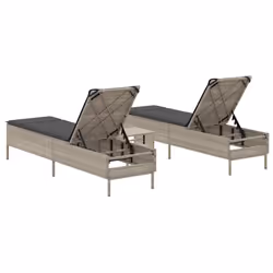 VidaXL 3284268 chaise d'extérieur Linge Siège rembourré Polyuréthane, Acier Gris - Vue supplémentaire 5