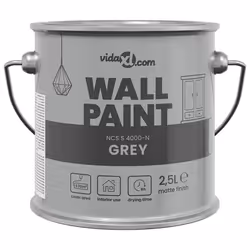 Peinture Murale Gris 16.5 X 16.5 X 15.9 Cm Vidaxl