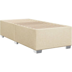 Cadre de lit sans matelas crème 80x200 cm tissu Vidaxl
