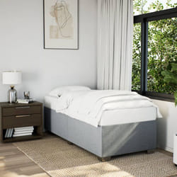 vidaXL Cadre de lit sans matelas gris clair 90x190 cm tissu
