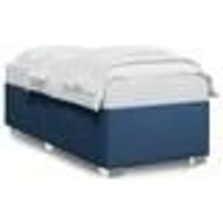 vidaXL Cadre de lit sans matelas bleu 90x190 cm tissu - 90 x 190 cm