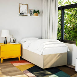 Vidaxl - Cadre de lit sans matelas crème 90x200 cm tissu