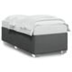 vidaXL Cadre de lit sans matelas gris foncé 100x200 cm tissu - 100 x 200 cm