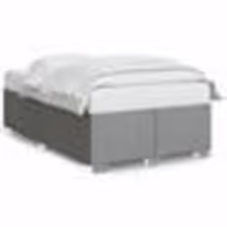vidaXL Cadre de lit sans matelas gris clair 120x190 cm tissu - 120 x 190 cm