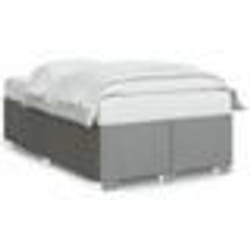 vidaXL Cadre de lit sans matelas gris clair 120x190 cm tissu - 120 x 190 cm