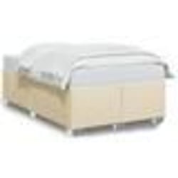 vidaXL Cadre de lit sans matelas crème 120x200 cm tissu - 120 x 200 cm