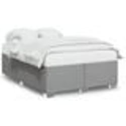 vidaXL Cadre de lit sans matelas gris clair 140x190 cm tissu - 140 x 190 cm