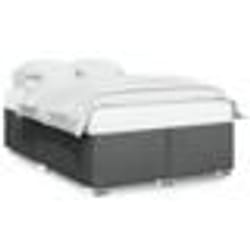 vidaXL Cadre de lit sans matelas gris foncé 140x190 cm tissu - 140 x 190 cm