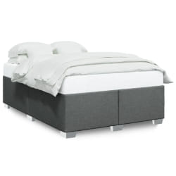 vidaXL Cadre de lit sans matelas gris foncé 140x200 cm tissu - 140 x 200 cm