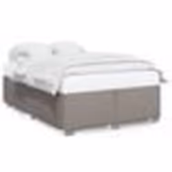 vidaXL Cadre de lit sans matelas taupe 140x200 cm tissu - 140 x 200 cm