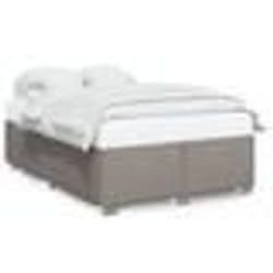 vidaXL Cadre de lit sans matelas taupe 140x200 cm tissu - 140 x 200 cm