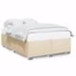 vidaXL Cadre de lit sans matelas crème 140x200 cm tissu - 140 x 200 cm