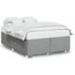 vidaXL Cadre de lit sans matelas gris clair 160x200 cm tissu - 160 x 200 cm