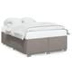 vidaXL Cadre de lit sans matelas taupe 160x200 cm tissu - 160 x 200 cm