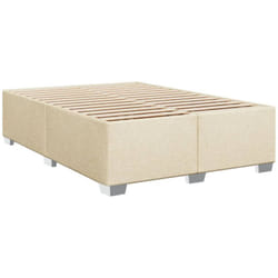 vidaXL Cadre de lit sans matelas crème 160x200 cm tissu - 160 x 200 cm