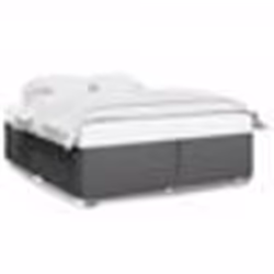 vidaXL Cadre de lit sans matelas gris foncé 200x200 cm tissu - 200 x 200 cm