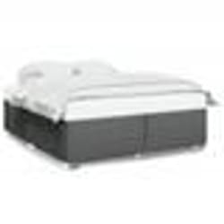 vidaXL Cadre de lit sans matelas gris foncé 200x200 cm tissu - 200 x 200 cm