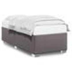 vidaXL Cadre de lit sans matelas gris 90x200 cm similicuir - 90 x 200 cm