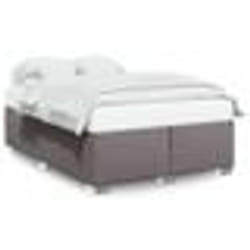 vidaXL Cadre de lit sans matelas gris 140x190 cm similicuir - 140 x 190 cm