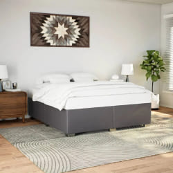 vidaXL Cadre de lit sans matelas gris 200x200 cm similicuir