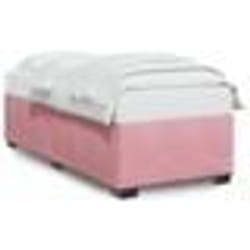 vidaXL Cadre de lit sans matelas rose 90x190 cm velours - 90 x 190 cm