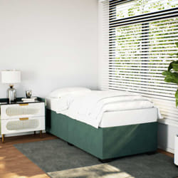Cadre De Lit Sans Matelas Vert Foncé 100x200 Cm Velours Vidaxl