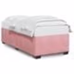 vidaXL Cadre de lit sans matelas rose 100x200 cm velours - 100 x 200 cm