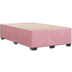 Cadre de lit sans matelas rose 120x190 cm velours Vidaxl