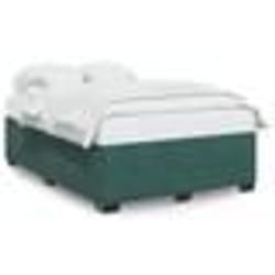 vidaXL Cadre de lit sans matelas vert foncé 140x190 cm velours - 140 x 190 cm