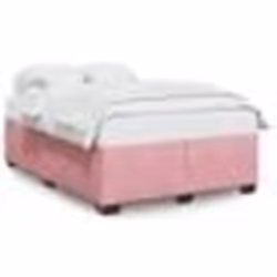 vidaXL Cadre de lit sans matelas rose 140x190 cm velours - 140 x 190 cm