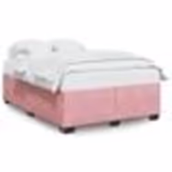 vidaXL Cadre de lit sans matelas rose 160x200 cm velours - 160 x 200 cm