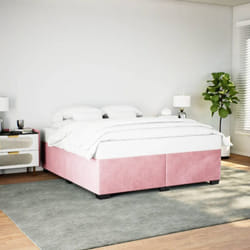 Cadre De Lit Sans Matelas Rose 200x200 Cm Velours Vidaxl