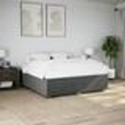 vidaXL Cadre de lit sans matelas gris foncé 180x200 cm tissu 3284854