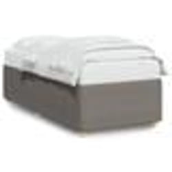 vidaXL Cadre de lit sans matelas taupe 90x190 cm tissu - 90 x 190 cm