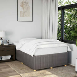Cadre De Lit Sans Matelas Taupe 120x200 Cm Tissu Vidaxl